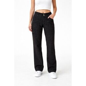 Athleta Black Wool Blend Cargo Pants Straight Leg Size 6 Style 305237